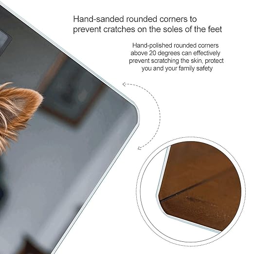 Cute Pet Yorkie Weight Scale for Body Weight Digital Bathroom Scale High Capacity Accurate Digital Weighing Scales and Easy-to-Read on Backlit LCD Display Scales