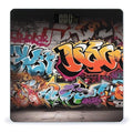 Graffiti Hip Hop Scale for Body Weight High Precision Digital Weight Scales with LCD Display Anti-Slip Sturdy Slim Tempered Glass Bathroom Scale for Home Use