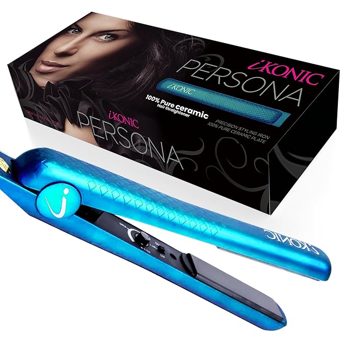 IKONIC 1.25” Floating Plates 100% Pure Ceramic Hair Straightener &amp Flat Iron – Fast Heating Anti-Static Infrared Technology – Frizz-Free Sleek Hair Styling Tool for Women &amp Professionals