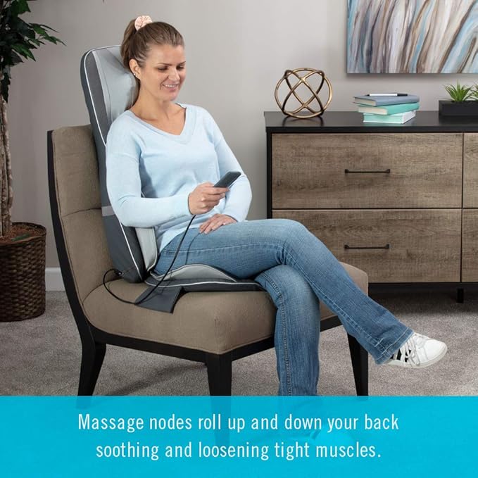 Homedics Gentle Touch Gel Deluxe Shiatsu Neck Shoulder and Back Massage Cushion with Heat