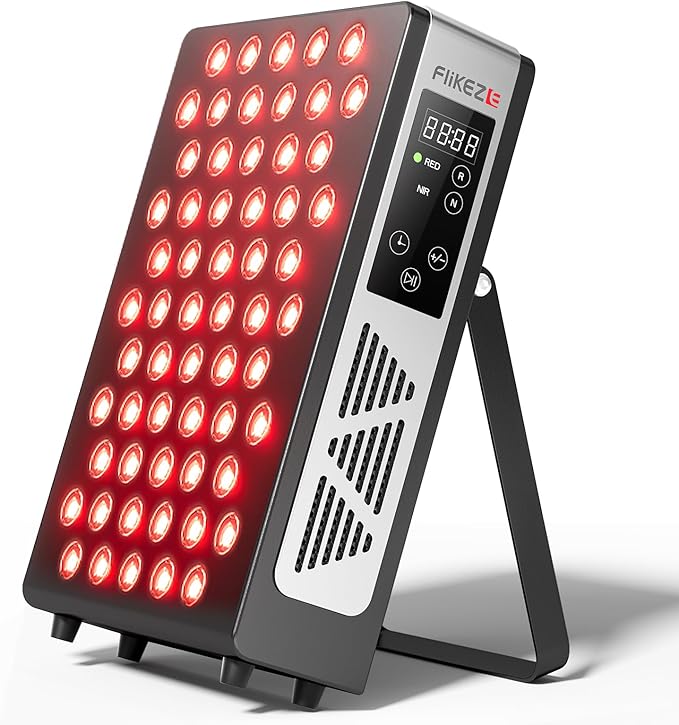 2026 Upgraded Red Light Therapy for Body Face 4-Chip 630nm/660nm/830nm/850nm Red Light Panel with 3 Modes Dimmable &amp Timer Infrared Light Therapy for Home Office Gym Pro 60 LEDs