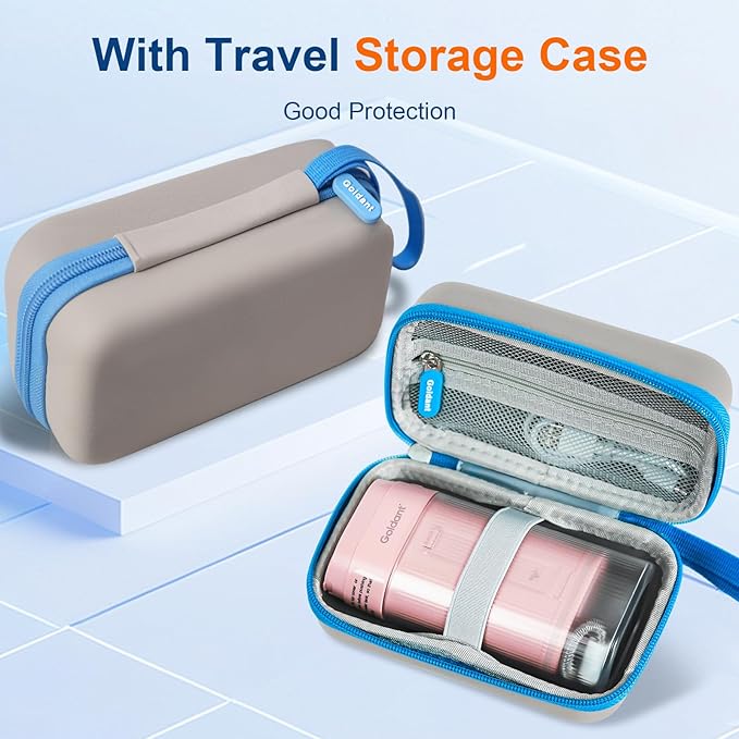 2026 New Portable Water Flosser for Teeth 4 Modes &amp 4 Intensity Levels Mini Small Design with Exquisite Travel Case Removable Tank IPX7 Waterproof Cordless Dental Oral Irrigator (Pink)