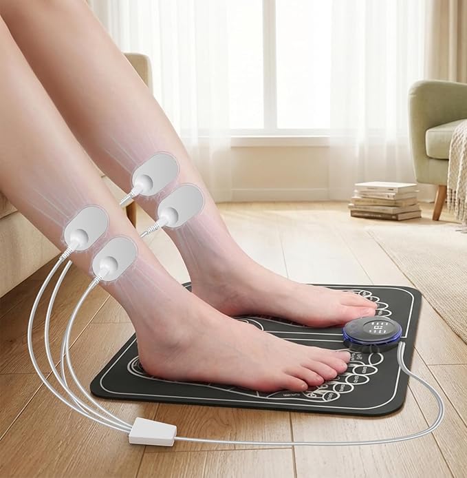 Health Expert Electronic Stimulator and Powered Muscle Stimulation for Pain Relief EMS Foot Massager-2