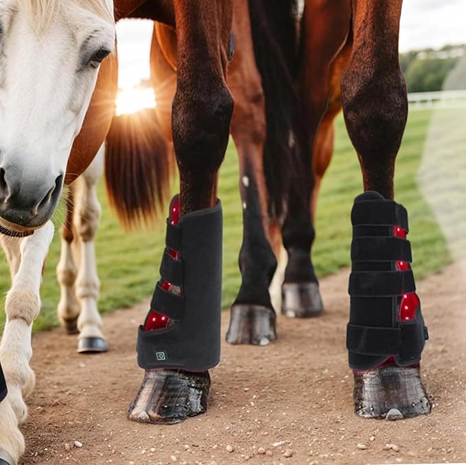 Horse Equine Red Light Therapy Boots Cordless LED Light Therapy Wrap Horse Near Infrared Therapy Device for Muscle and Joint Leg Pain