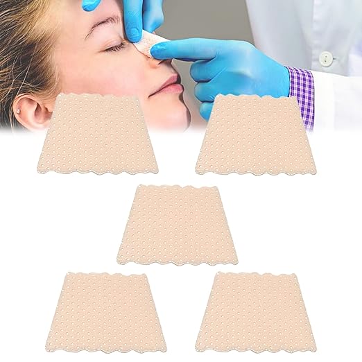Thermoplastic Nasal Splints Nose External Support Protector for Nose Brace Fracture Rhinoplasty Septoplasty ENT Orthopedic Immobilization Corrugated Shape 5 PCS (M)