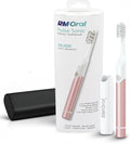 RM Oral Pulse Sonic Powered Toothbrush with 48000 Sonic Vibrations Metal Handle Soft Bristles Travel Case 2 Modes for Whitening &amp Plaque Removal 2-Minute Smart Timer Rose Gold
