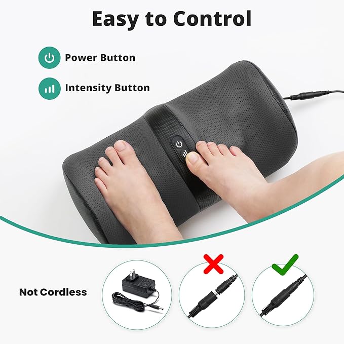 Medcursor Foot Massager with Heat - Foot and Calf Massager with Massage Roller Deep Massage for Plantar Fasciitis Pain Relief Neuropathy Relax for Home or Office Use (Not Cordless)