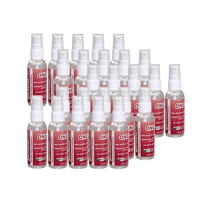 Germstar Hand Sanitizer 2oz Spray Bottle - Travel Everyday use Multi Pack (2oz ONE 25)