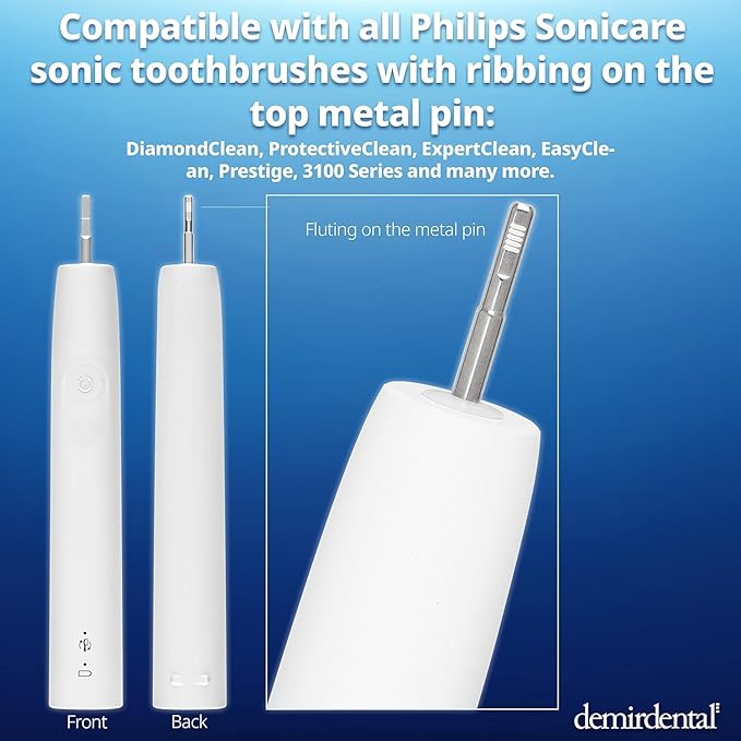 Toothbrush Heads Mini Hard Compatible with Philips Sonicare Toothbrush Heads - Small Replacement Heads - Small Brush Heads - White - Replaces HX7048-8 Pack