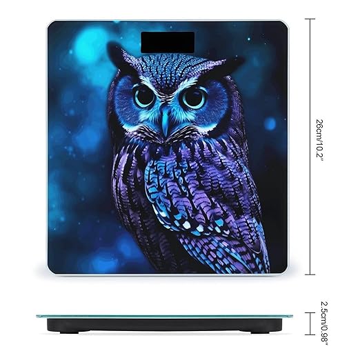 Blue Owl Digital Bathroom Scale for Body Weight with High Precision Digital Weighing Scale with BMI Clear LCD Display and Step-On Measures Weight Up to 180kg