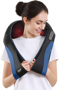 Careboda Back Neck Shoulder Massager with Heat Shiatsu Electric Deep Tissue 3D Kneading Massagers for Relief on Waist Leg Calf Foot Full Body Muscles Gift for Men Women Mom Dad (Blue)