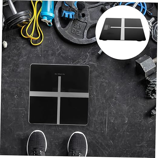 1pc USB Rechargeable Scale Accurate Health Management Weighing Scale Black Electronic Bathroom for Daily Use