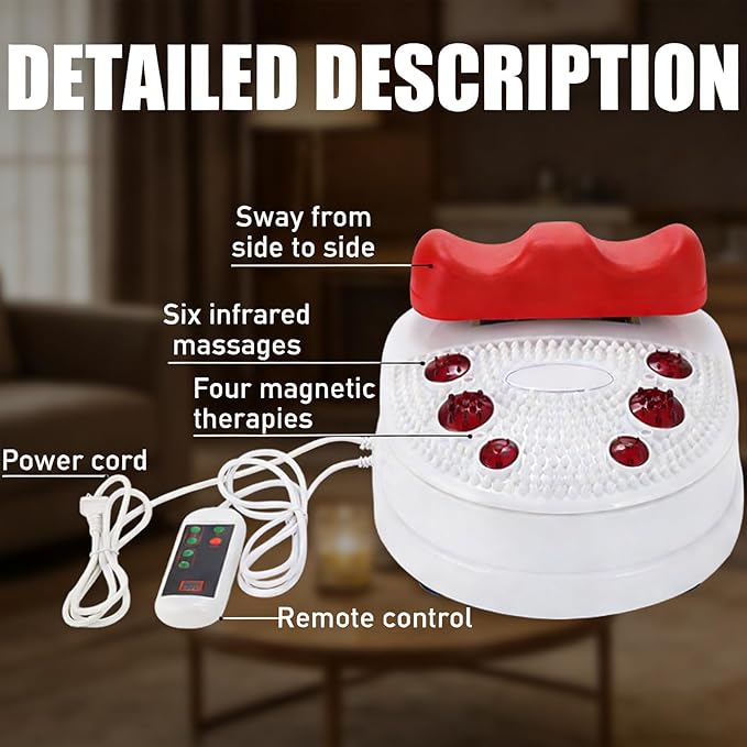 Foot Swing Massager Machine Passive Aerobic Leg Exerciser with Wired Control Adjustable Speed &amp Vibration for Muscle Relaxation Home Use Quiet Operation