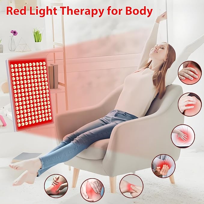 Red Light Therapy for Body and Face Infrared Red Light Therapy Device with Stand 660nm and 850nm LED RedLight Panel for Full Body Skin Rejuvenation at Home (2 Pack)