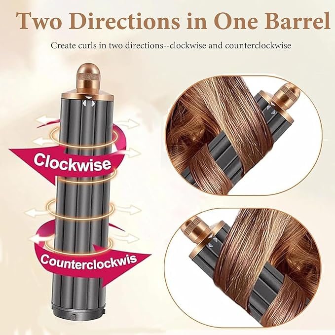 40MM 2 in 1 Curling Styler Irons Attachment for Dyson Airwrap Supersonic Hair Dryer HD01 HD02 HD03 HD04 HD08 Automatic Curling Barrels Curl Hair Styler Tool Gold