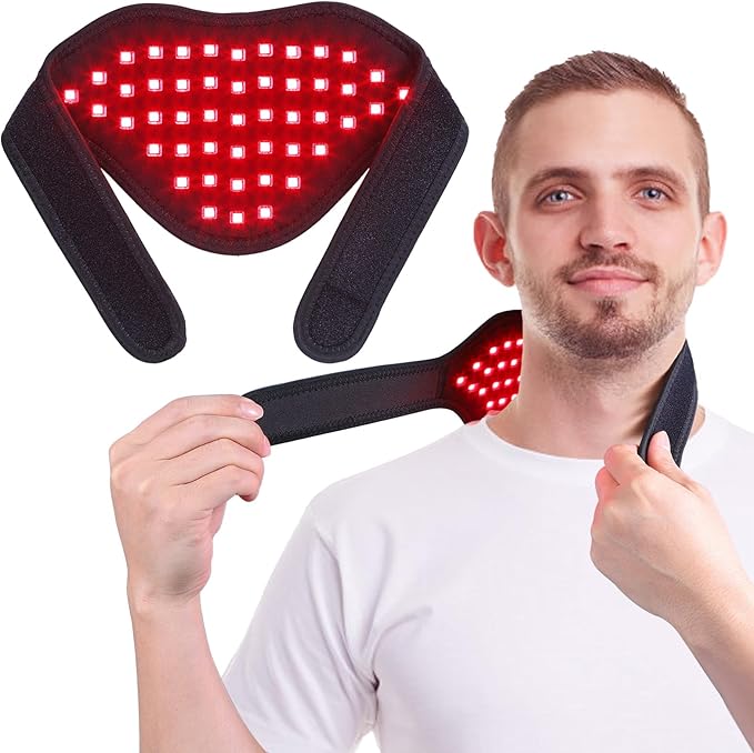 Infrared &amp Red Light Therapy Device for Neck Pain Relief LED Light 660nm &amp 800nm Therapy Wrap Flexible Wearable Wrap for Joints Muscle Pain Relief