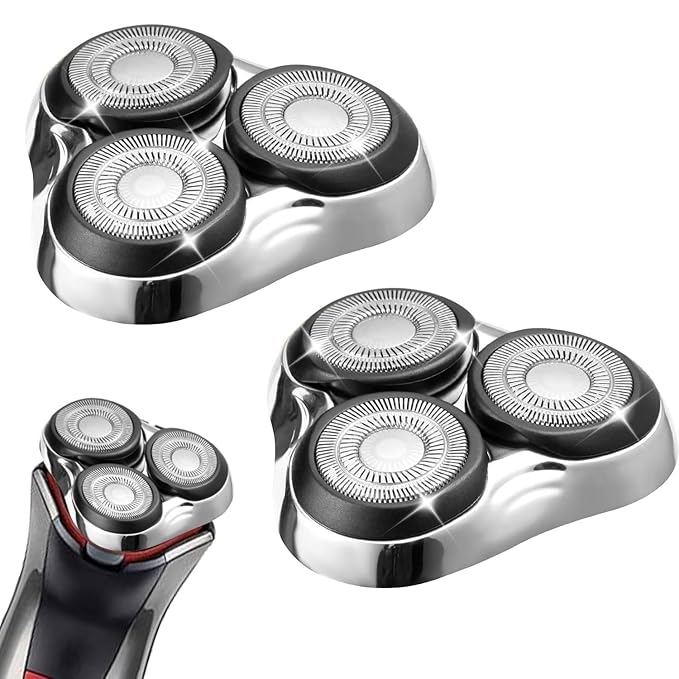 Universal Rotary Shaver Replacement Head Compatible with Remington Shaver Razor Parts for Series R3R4R5R6R7R8SP-3141 and SP-5161 Foils (Silver/2Pack)