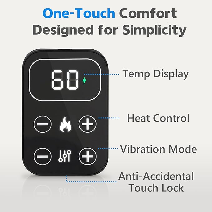 H&ampB Luxuries Heated Knee Massager 1 Pack – Cordless Knee Heating Pads with Vibration Massage Pain Relief Arthritis &amp Muscle Recovery