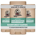Dr. Squatch Natural Men’s Deodorant – Aluminum Free Natural Deodorant Men with Charcoal &amp Postbiotics for 72-Hour Odor Protection – Rainforest Rapids 2.65oz Stick (3-Pack)