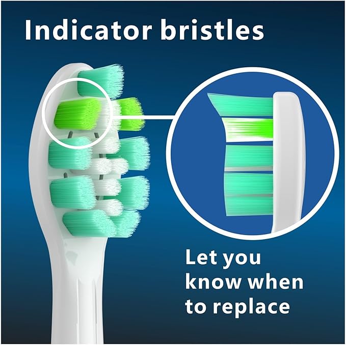 8pcs Replacement Toothbrush Heads Compatible with Phips Electric Brush Head 4100 6500 6100(8pcs Blue-White)