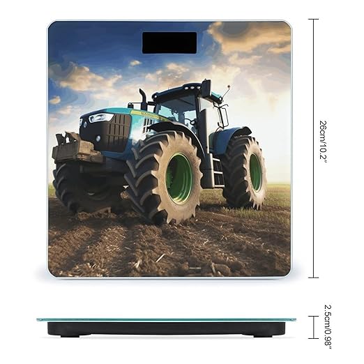 Digital Bathroom Scale for Body Weight Scale with Bright LCD Display High Accuracy Step-On Technology Auto On/Off Farm Tractor Digital Scales 400 Lbs /180kg