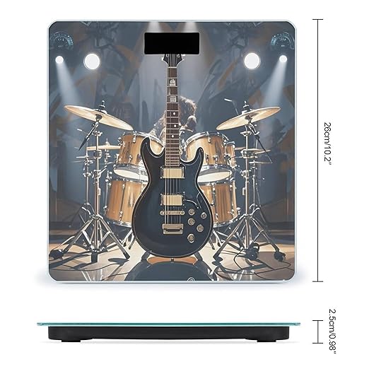 Rock Music Smart Scale for Body Weight Accurate Bathroom Scale with LED Display Digital Weight Scales Weighing Machine High Precision Scales for Bath Home