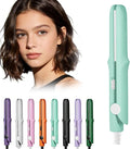 2026 New Mini Dual Purpose Curling Iron 2 in 1 Hair Straightener and Curler Portable Travel Flat Iron for Short Hair Ceramic Small Hair Styling Tool with Fast Heating (Light Green)