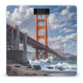 Golden Gate Bridge Bathroom Scale for Body Weight Bathroom Weighing Scales with Back Lit LED Display Sturdy Tempered Glass Body Weight Bathroom Scale 400lb Weighing