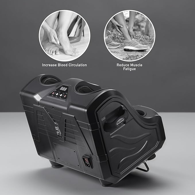 Brookstone Foot and Calf Massager with Heat Adjustable Intensity Deep Tissue Relief &amp Circulation Support
