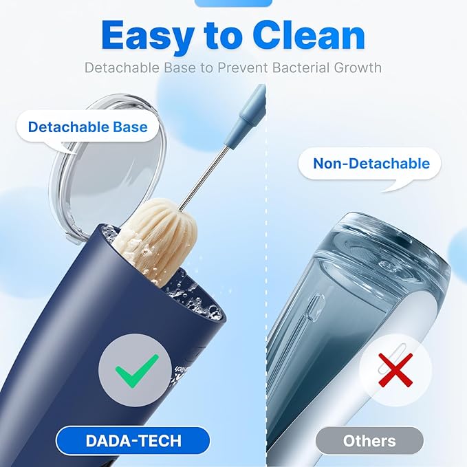Water Flosser for Teeth Cordless Oral Irrigator Portable Dental Cleaner Picks with 8 DIY Modes 7 Jets 300ml Tank Braces Flossers Rechargeable (Blue)