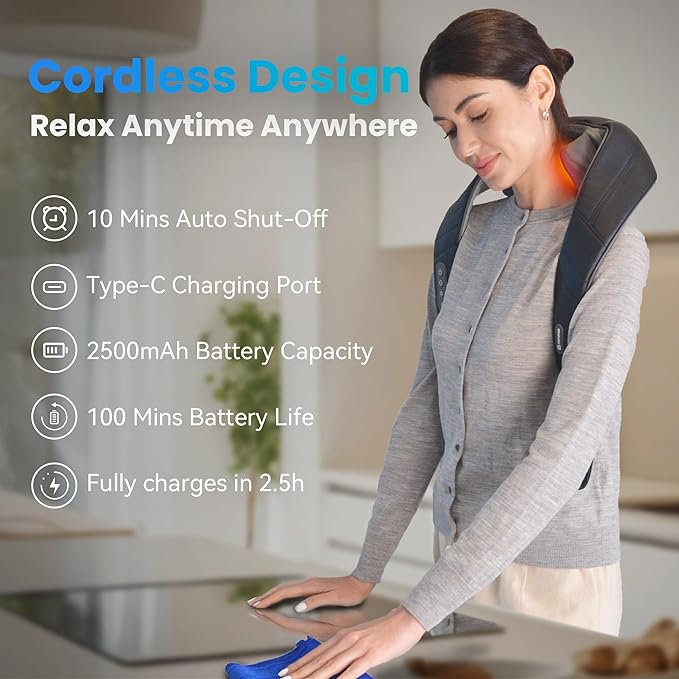 COMFIER Cordless Neck Massager &amp Cordless Hand Massager