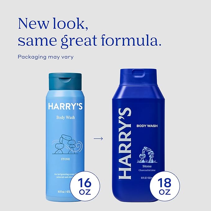 Harry's Men's Body Wash - Stone - (3 Pack) 18 fl oz - Shower Gel for Men - No Parabens Sulfates or Dyes