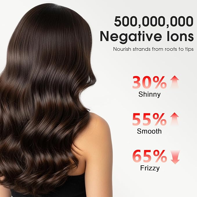 Hair Dryer with Magnetic Diffuser Attachments Professional High Speed Ionic Blow Dryer for Fast Drying9 Heat &amp 2 Speed SettingsAuto Clean and Cool ShotCompact Hair Blow Dryer for TravelSalon