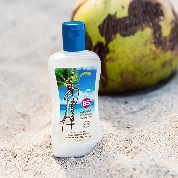 Panama Jack Sunscreen Suntan Lotion - SPF 85 Broad Spectrum UVA/UVB Protection PABA Paraben Gluten &amp Cruelty Free 6 FL OZ (Pack of 2)