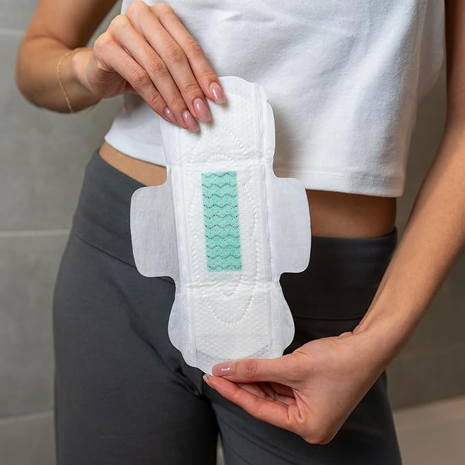 100 Bulk Pads with Wings Individually Wrapped for Women Homeless Postpartum Hospitals Feminine Incontinence Menstruation Sanitary Pads for Women