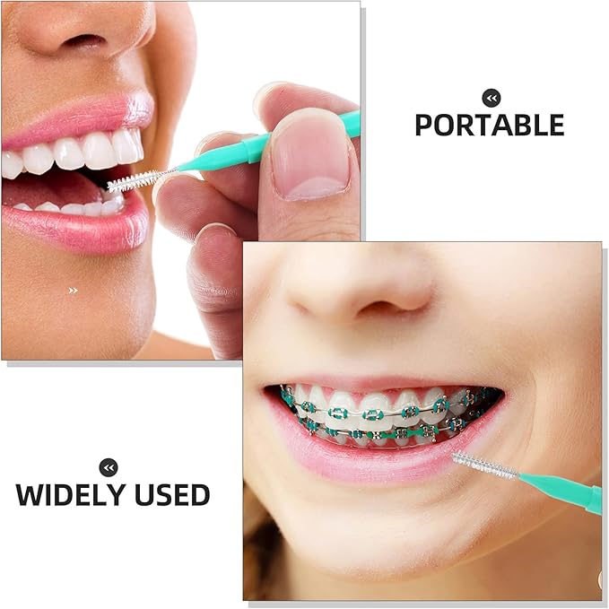 100pcs Interdental Brushes: Soft Bristled Dental Picks for Plaque Removal Health - Interdental Brushes for Plaque and Gum Care