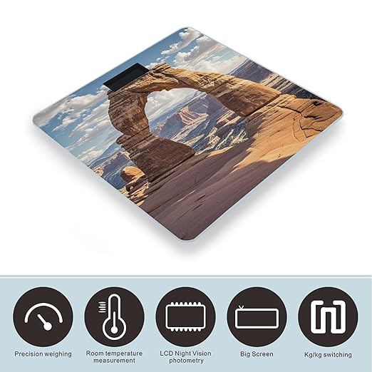 Arches National Park Scale for Body Weight Smart Scales Digital Bathroom Scale High Precision Weighing Scales with Large Display Weighing Machine for People