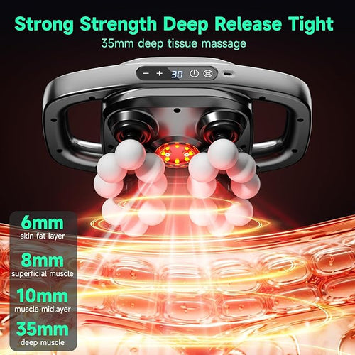 16-Head Massage Gun 3 Modes &amp 30 Levels Electric Massage Tool for Shoulder Waist Legs Back Massager for Pain Relief Deep Tissue Quiet &amp Powerful Full Body Massager Ideal Gift for Men &a