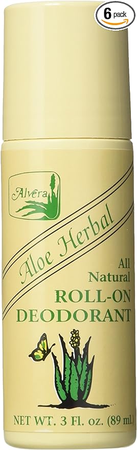 Alvera Deod Aloe Herb 3 Ounce (Pack of 6)