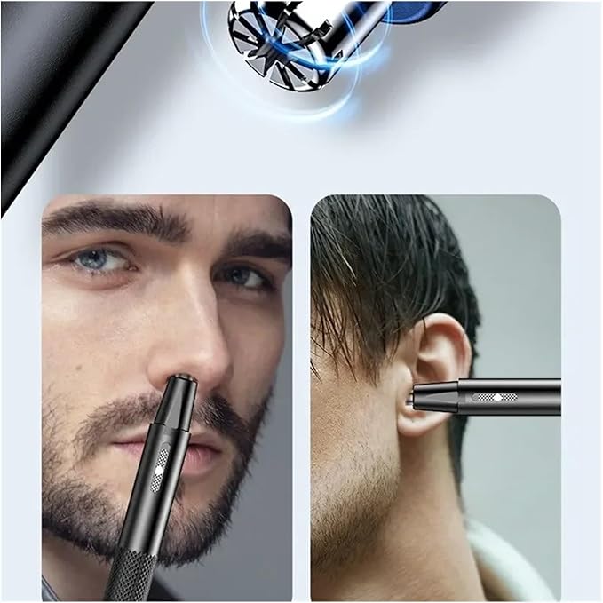 Razors Electric Nose Hair Trimmer Mens Nose and Ear Remover Automatic Washable Hair Clipper USB Rechargeable Shaving(Black)