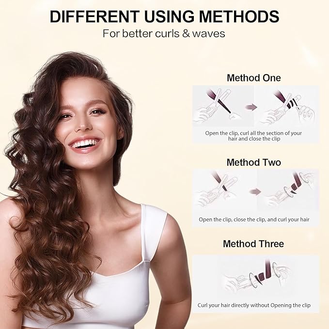 DAN Technology 3/8 Inch Tiny Curling Wand for Tight Spiral Curls Tourmaline Ceramic Small Barrel Hair Curler with LCD Display (180°F–430°F) Fast Heating Dual Voltage Auto Shut-Off Black &amp Gol