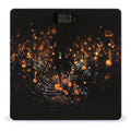 Musical Notes on Dark Background Scale for Body Weight Anti-Slip Digital Bathroom Scale Sturdy Toughened Glass Weighing Scales High Precision Safe Rounded Corners Smart Scales
