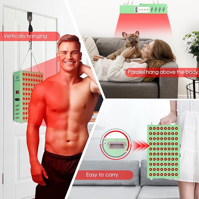 Red Light Therapy for Body Face 400W 80pcs LED Red Light 660nm &amp Infrared Light 850nm Red Light Therapy Panel Device Lamp for Skin Beauty &amp Anti-Aging with Controller