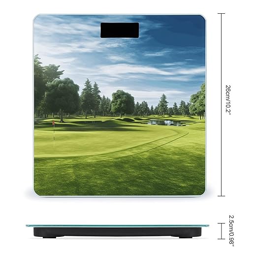Golf Course Lawn Weight ScaleClear LED Display Bathroom Digital Weighing ScaleTempered Glass Digital Bathroom Scale for Body Weight Capacity Up to 400 Lbs
