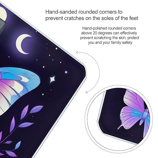 Men's Fashion Automatic Switch Digital Bathroom Weighing Scale Smart Scale Magic Moon Moth Mystical Goth Astrology Art