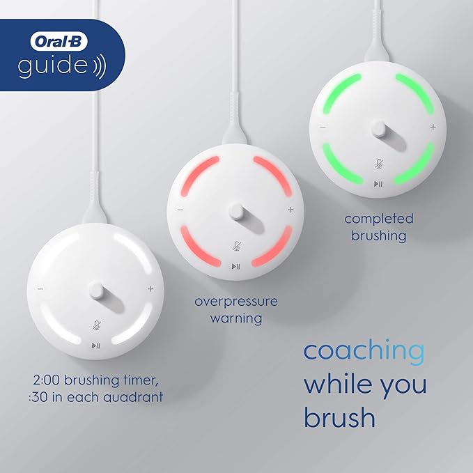 Oral-B Electric Toothbrush Alexa Built-In Amazon Dash Replenishment Enabled White Smart Brushing System