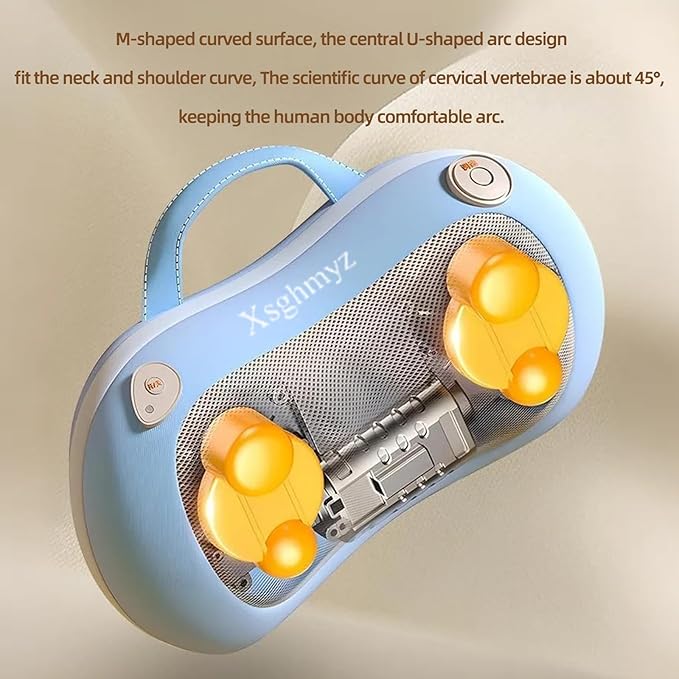 Deep Tissue Neck MassagerPeanut Shiatsu Back and Neck Massager Deep Tissue with Heating Function Electric Massage Pillow