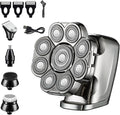 Head Shavers for Bald Men 9D Shaver for Bald Men 6-in-1 with Nose/Body Trimmer Floating Head Electric Shaver Wet/Dry LED Display Mens Grooming Kit
