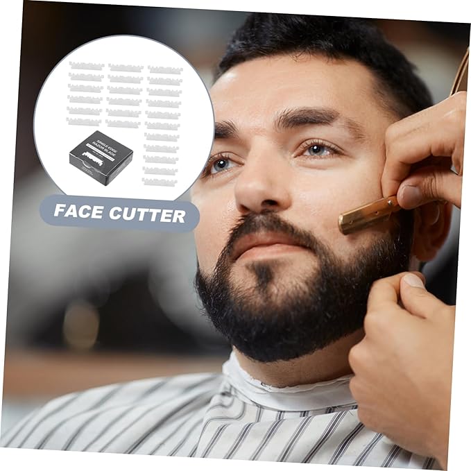 NOLITOY 400pcs Single Face Razor Blades for Men Stainless Steel Shaving Blades Precision Barber Cutter for Smooth Shaving and Grooming for Hairdressing and Eyebrow Trimming