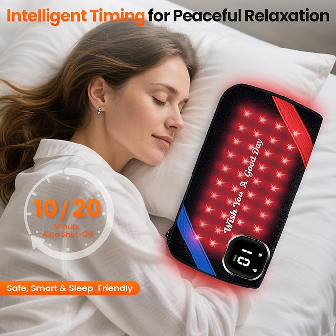 Red Light Therapy for Hands &amp Wrists Cordless Dual-Hand Infrared Therapy Muff with 80 Dual-Wavelength LED Beads (660nm &amp 850nm) 5 Therapy Modes 3000mAh Battery for Full-Coverage Pain Relief
